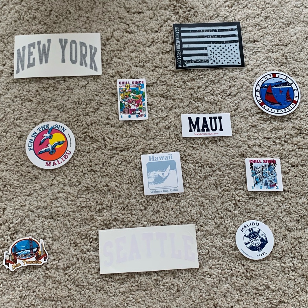 Group of 11 Brandy Stickers!